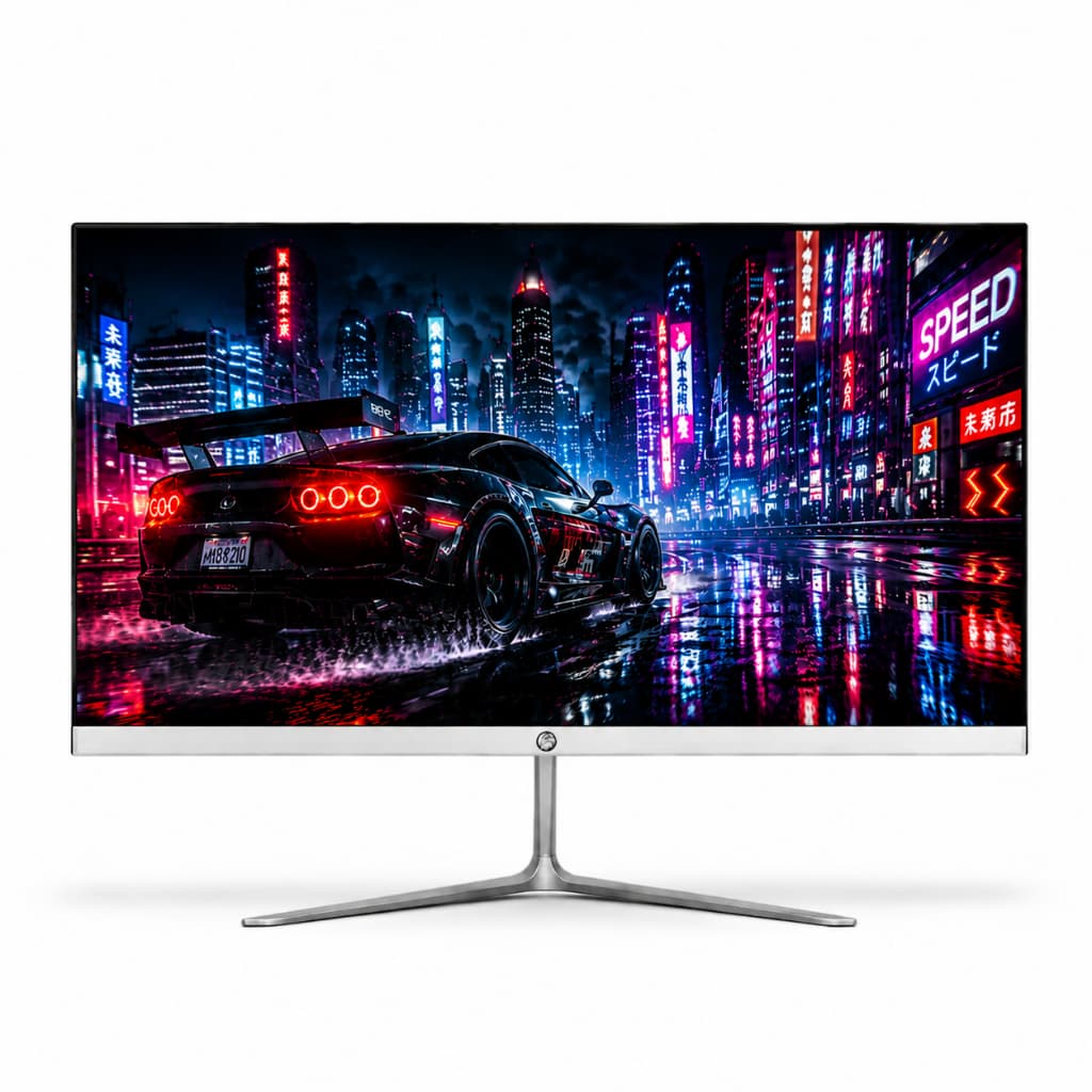 Monitor Gamer 23.8" Full HD 180Hz Sem Bordas Frameless Widescreen HDMI DisplayPort Branco Alta Performance