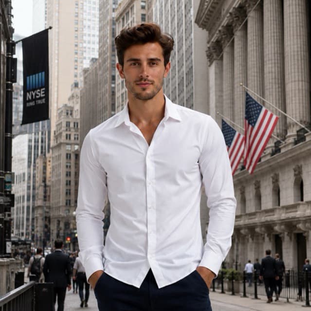 Camisa Social Masculino Slim Manga Longa Básica Lisa Casual elegante trabalho