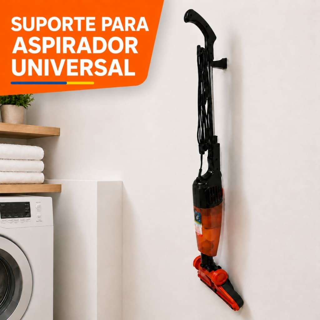 Suporte de Parede Para Aspirador de Pó Vertical Universal Organizador Lavanderia Todas as Marcas