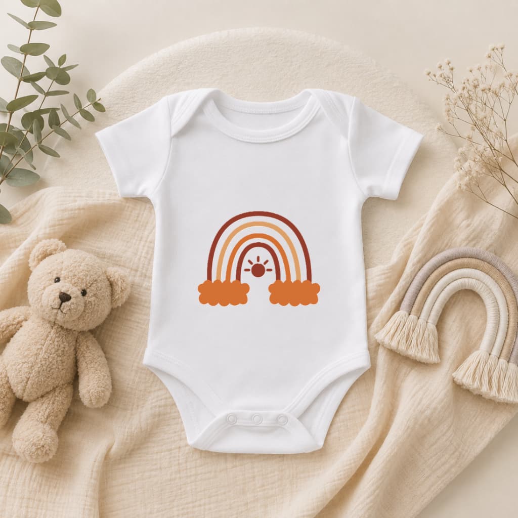 Body Bebê Arco Íris Estampado | Body Infantil Unissex | Bebê Menino Menina | Roupa Recém-Nascido