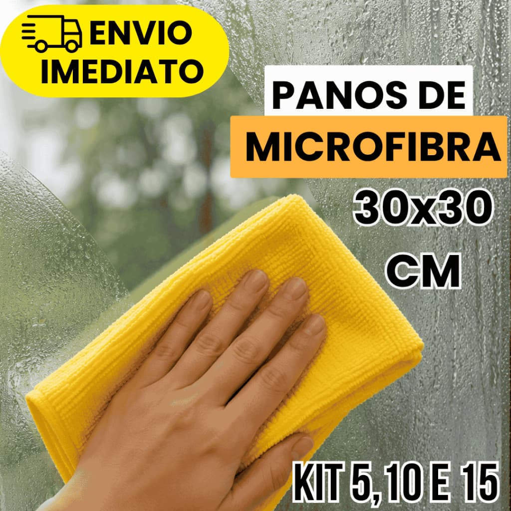 Pano de Limpeza Microfibra Multiuso 30x30 Kit Pano Microfibra para Carro Flanela de Microfibra