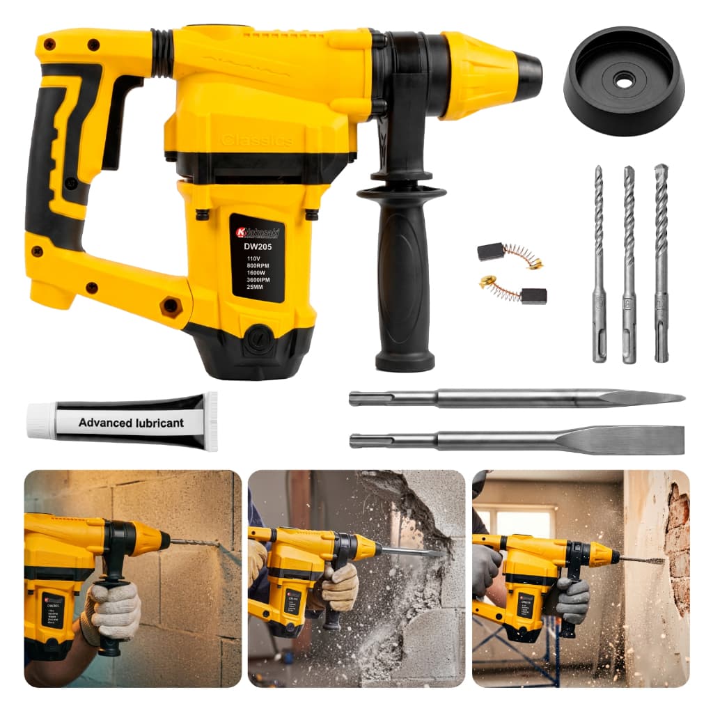 Martelete Combinado Sds Plus 1600w 6J Com Kit Completo