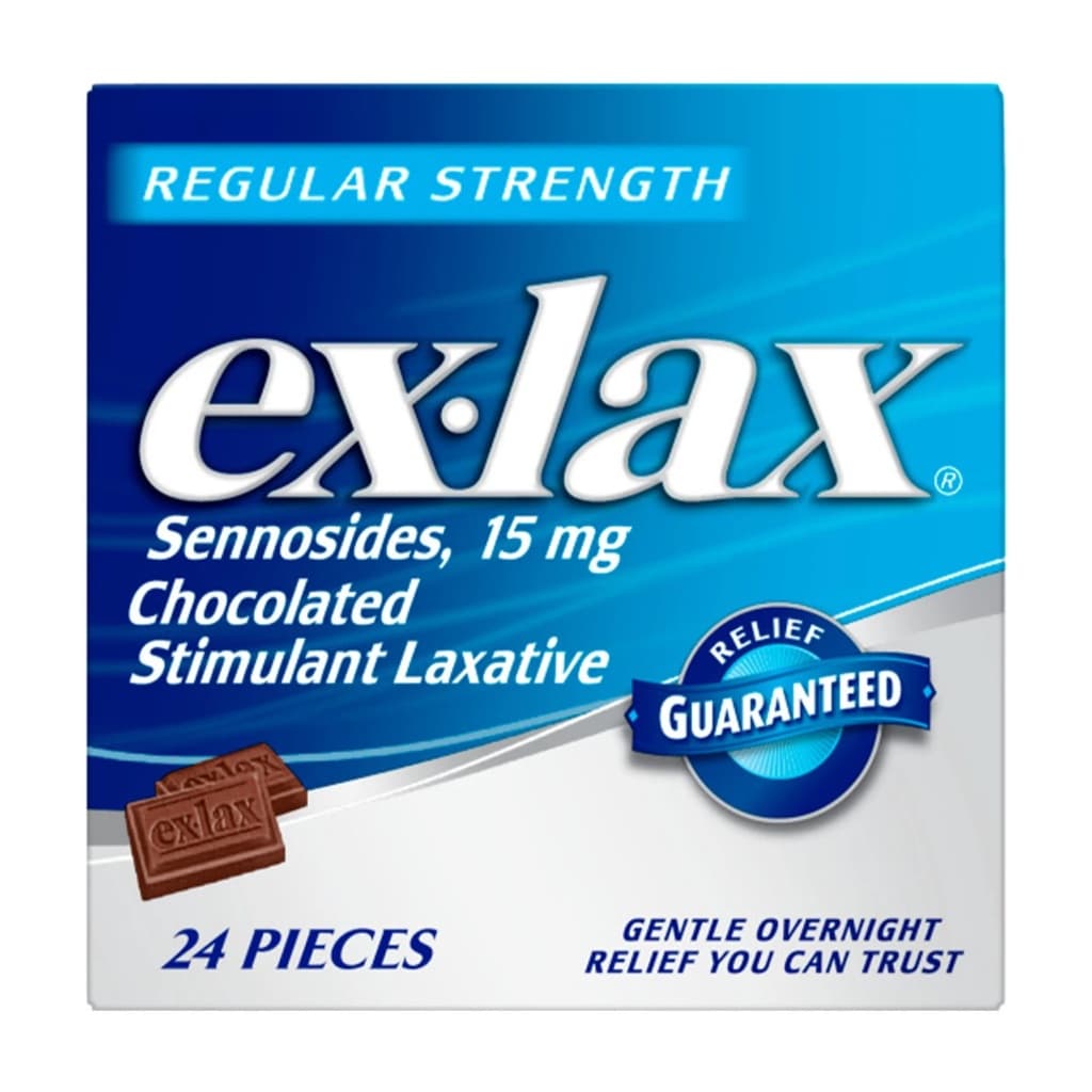 EXLAX Pílulas Ex-Lax de Chocolate para Constipação - 24 Unidades IMPORTADO EUA