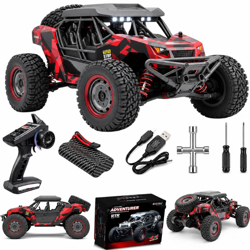 Carrinho Controle Remoto 4x4 50km/h SCY16106 Off-Road Utv Escala 1/16 LED Grande Profissional Recarregável Presente Meni