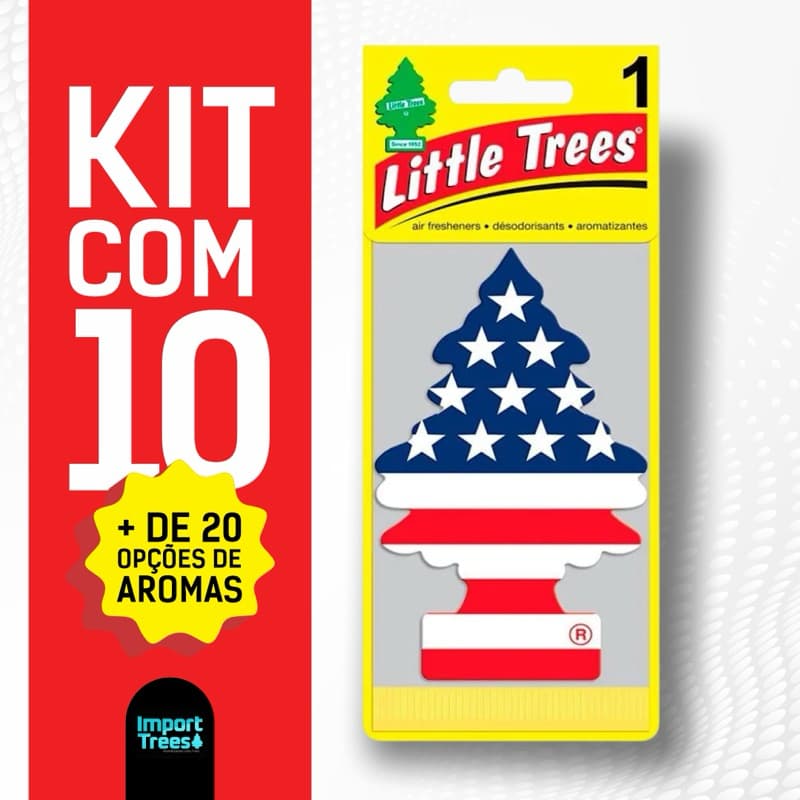KIT COM 10 - AROMATIZANTE LITTLE TREES / CHEIRINHO PARA CARRO E AMBIENTE