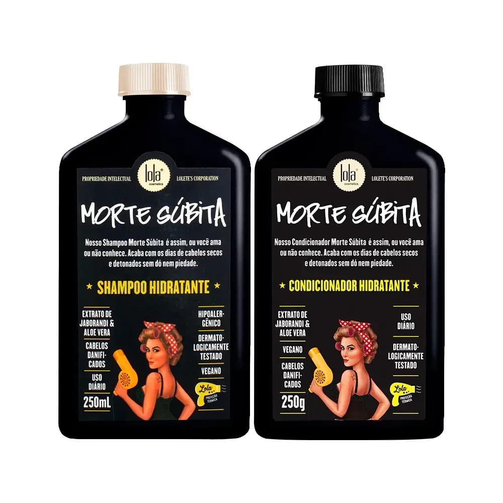 Kit Shampoo E Condicionador Hidratante Morte Súbita 250ml Lola