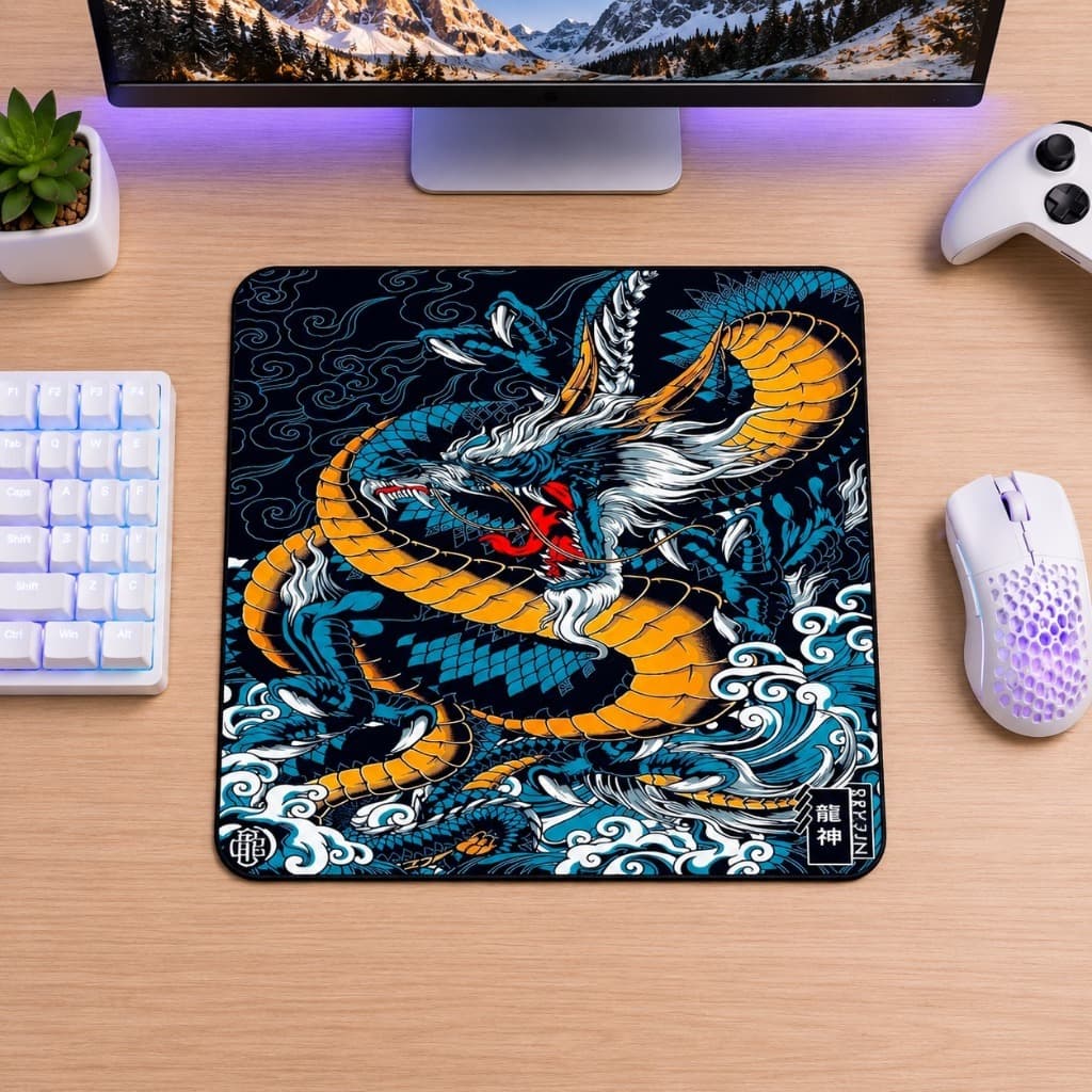 Mousepad Gamer Dragão Estampas Variadas Pequeno 30x20 Premium para Computador Notebook Home Office Gamer
