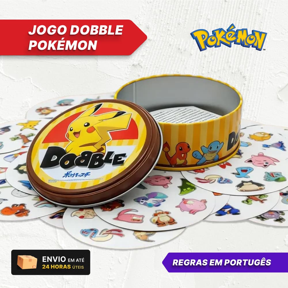 Jogo de Cartas Dobble Pokémon | Regras em Português | Jogo Rápido para Crianças e Família