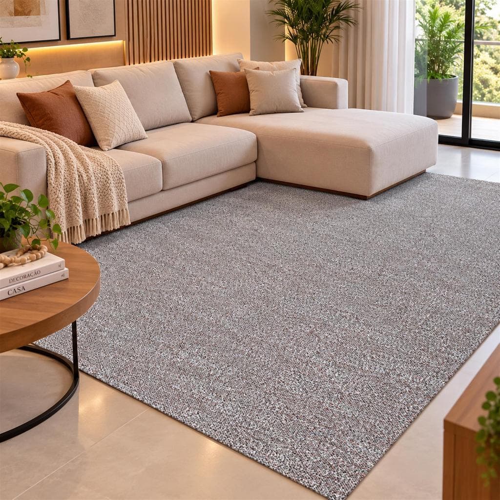 Tapete De Sala Antiderrapante Tenerife 1,32 X 2,50 Marrom Claro / Caramelo