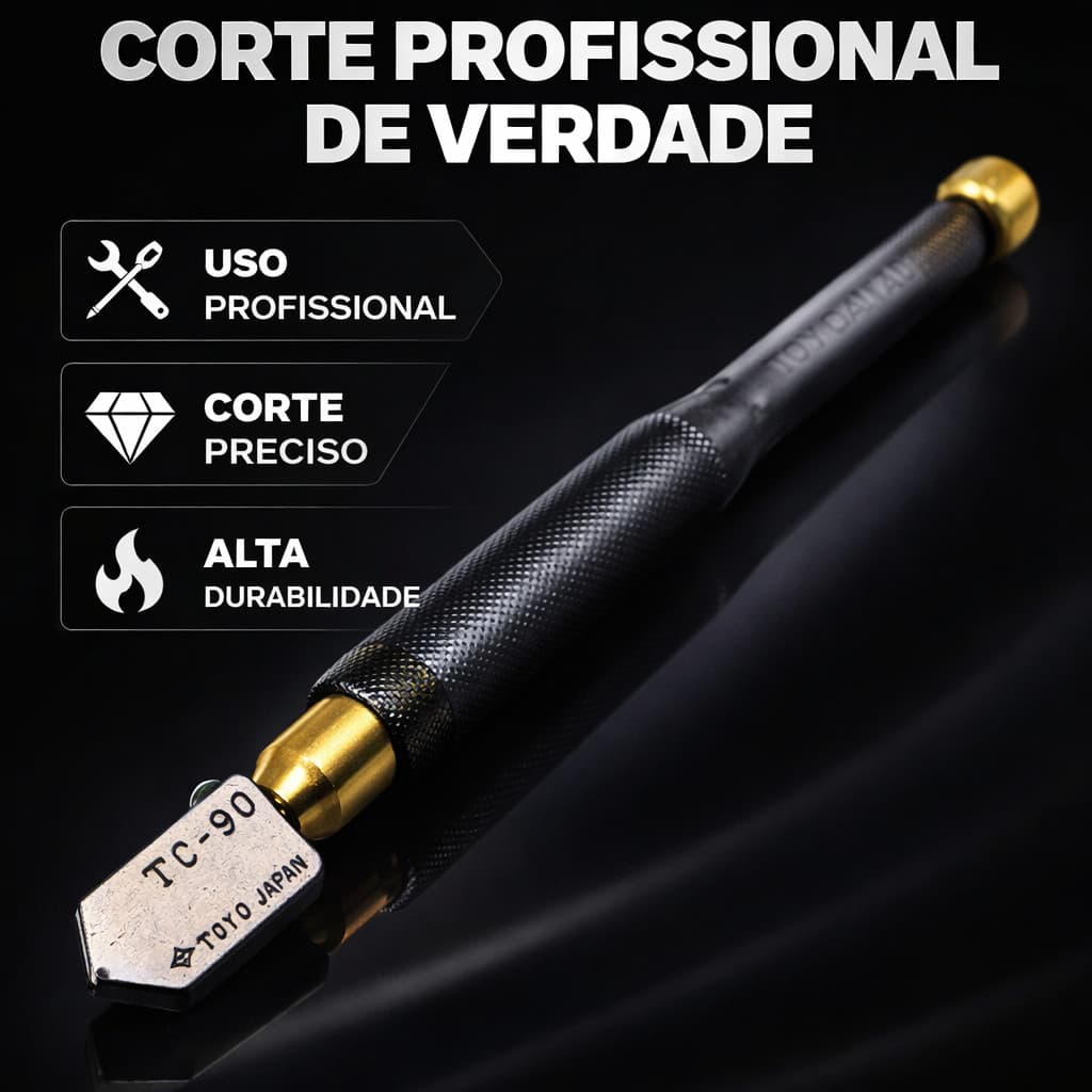 Cortador De Vidro Ou Espelho Toyo Tc 090  2 12mm Envio Imediato