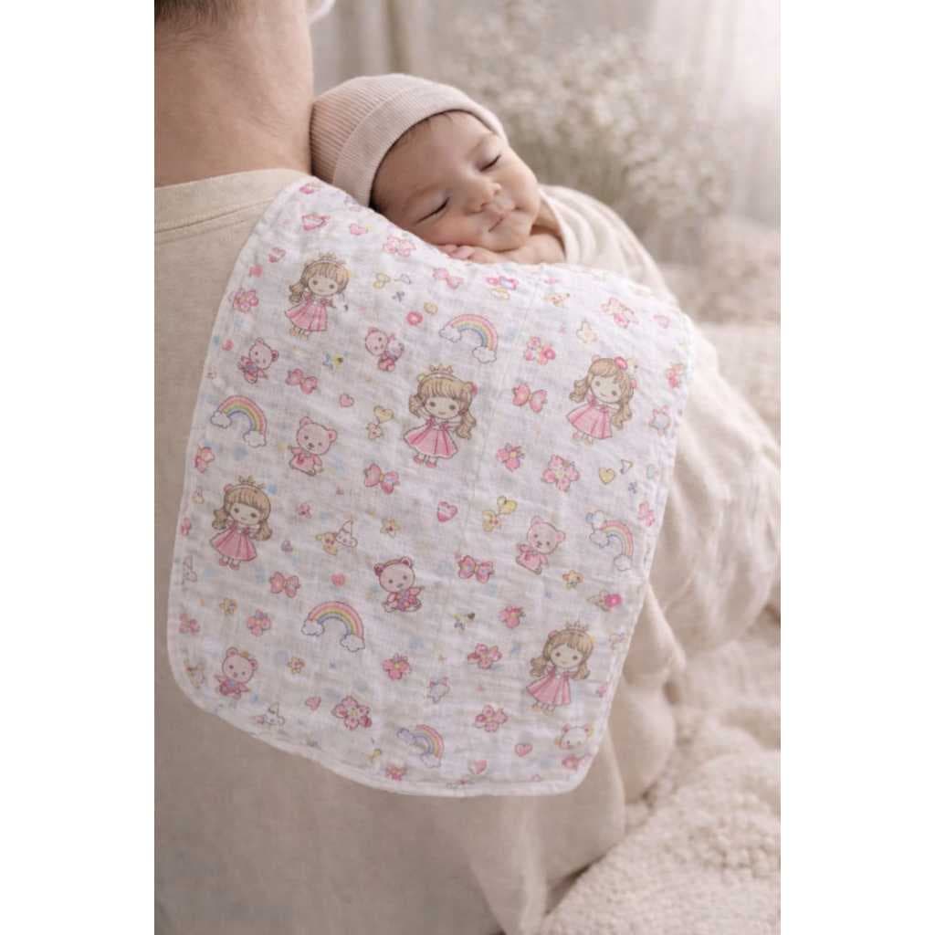 Kit Fralda Pano de Boca e Ombro Bebê 100% Algodão 65x65cm Macia Recém-Nascido Enxoval Menina Menino Estampas Sortidas