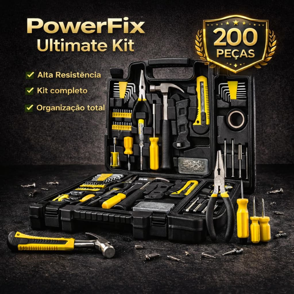 Kit Ferramentas Completo Organizador Maleta Portatil 200 Pecas Profissional