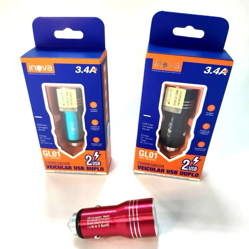 Carregador Veicular Inova Gl01