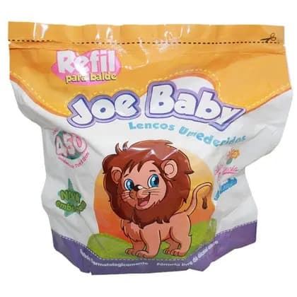 Kit Lenço Umedecido Joe Baby 450 Unidades – Refil para Balde Porta Lenços