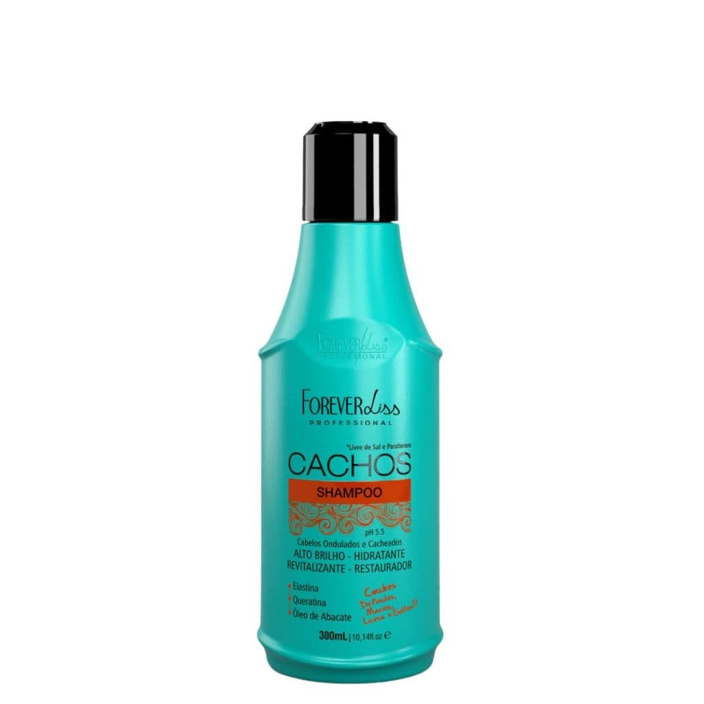 Shampoo Cachos Forever Liss 300ml Hidratante Anti Frizz para Cabelos Cacheados e Ondulados