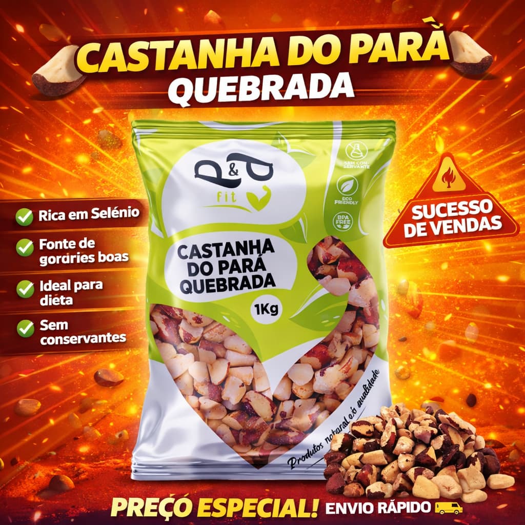 Castanha do Pará Quebrada – Rica em Selênio e Gorduras Saudáveis | Snack Natural Premium
