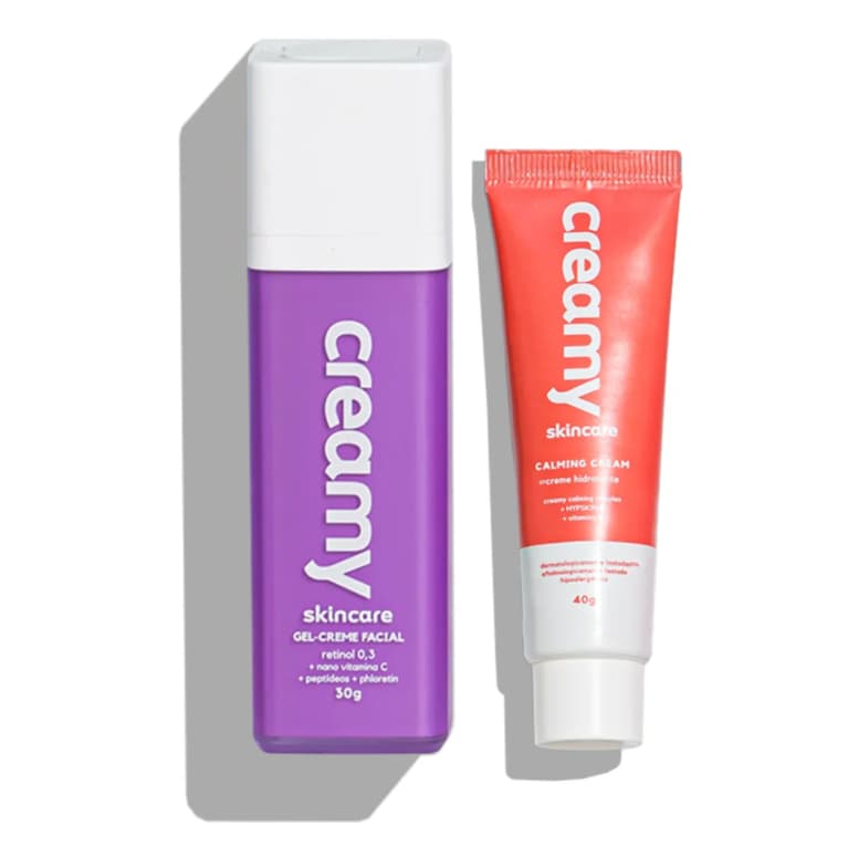 Kit Creamy Calming + Retinol Anti-Idade Pele Sem Irritação