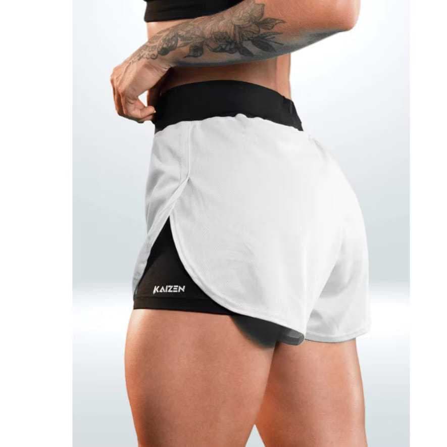 roupa de academia feminina Bermudas Compressão Feminina Fitness Modeladora Antitransparente Treino Cintura Alta