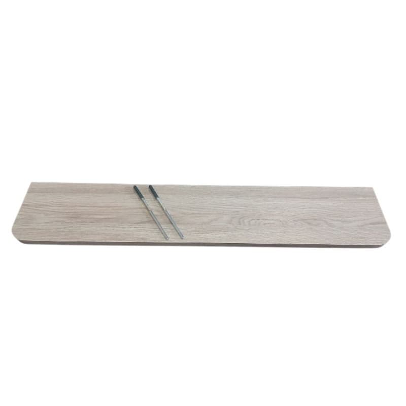 Prateleira boleada flutuante 80x15 MDF 18mm com suporte invisível ROVERE CANOVA, BRANCO, decoração parede quarto