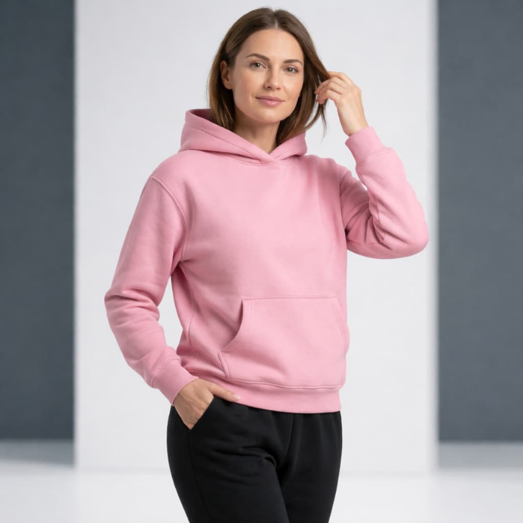 Conjunto Moletom Canguru Femino Moletom + calça Moletom Rosa casaco para frio blusa de frio unissex