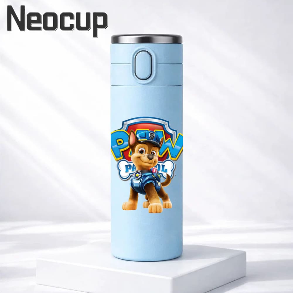 Garrafa Térmica Aço Inoxidavel Patrulha Canina PAW Patrol Chase com Termômetro Digital 420ml