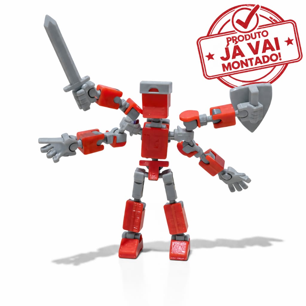 Boneco Articulado Dummy 4 Braços Guerreiro – Brinquedo Criativo