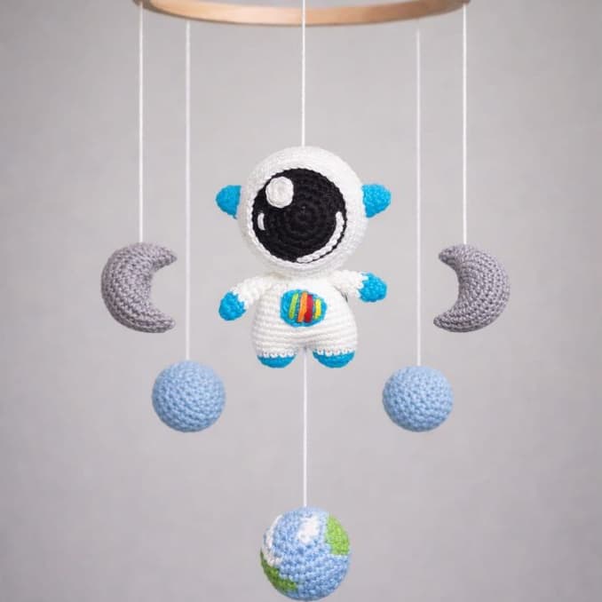 Kit Peças para Móbile Amigurumi | Crochê Bebê