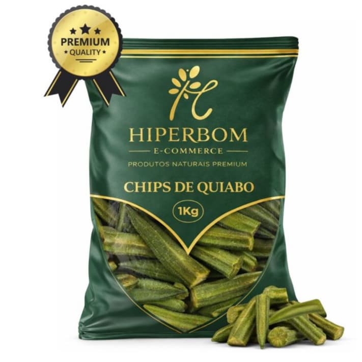 Quiabo Chips Natural Snack Saudavel Crocante