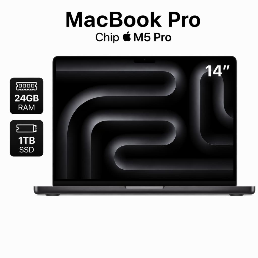 MacBook Pro Apple com Processador M5 PRO, 24gb de Ram 1Tb ssd, Tela Liquid Retina XDR