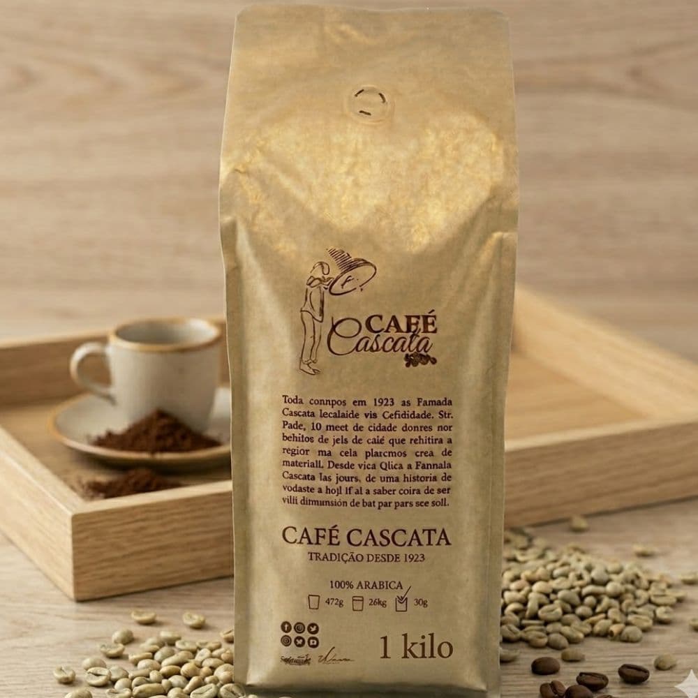 Café em Grãos 1kg Cascata 100% Arábica | Torra Média Notas Achocolatadas Cafelândia SP