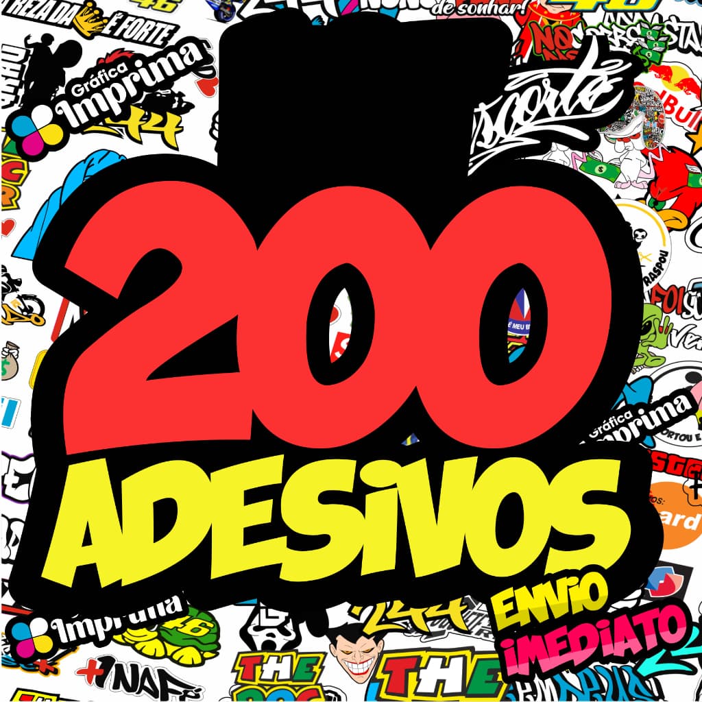 200 Adesivos Bike Moto Capacete Prova D'água Novos Modelos