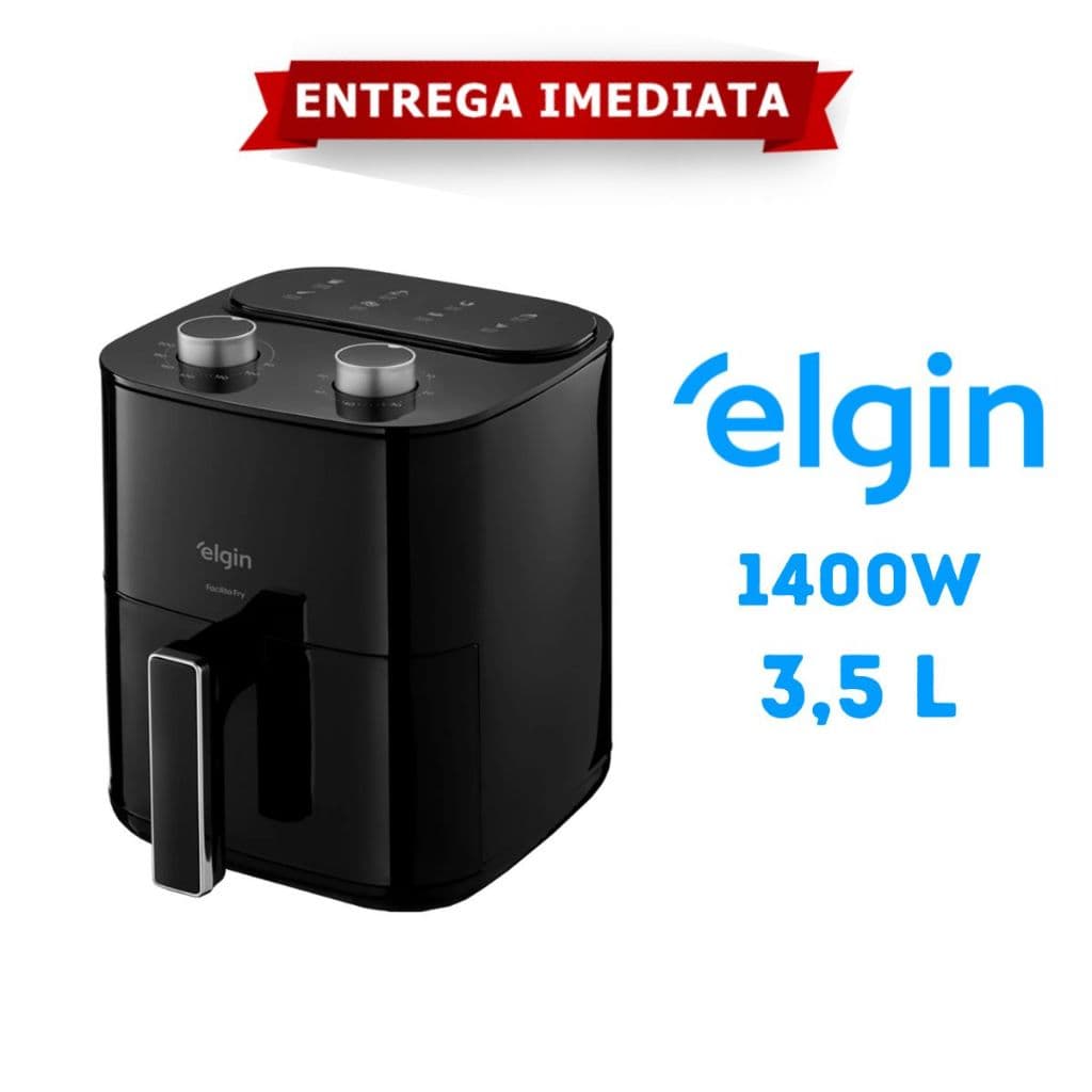 Fritadeira Elétrica Air Fryer Elgin 3,5L Sem Óleo Facilita Fry