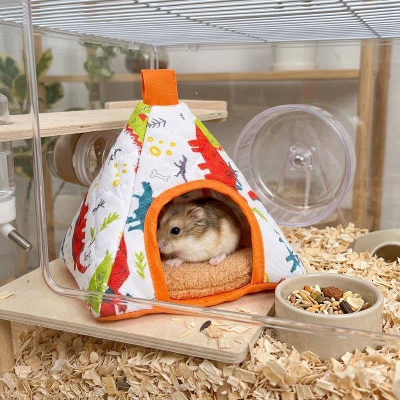 ​🐹 Casinha Exclusiva Tenda para Hamster Anão ⛺️Pano bom.
