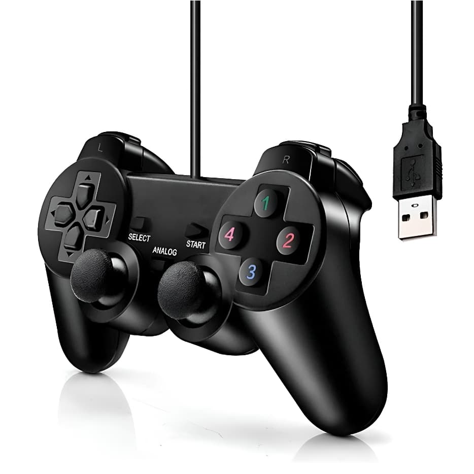 Controle USB Modelo Ps2 Com Entrada Usb Para Pc Gamer Notebook E Game Retro