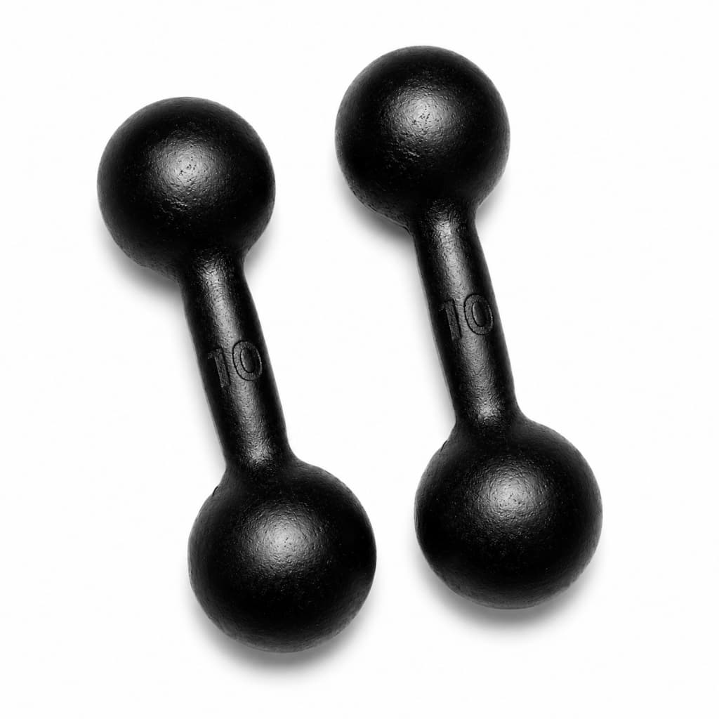KIT 2 HALTERES DE 10KG PESO BOLA PARA ACADEMIA FITNESS TREINO MUSCULAÇÃO FUNCIONAL CROSSFIT CASA GYM PRO