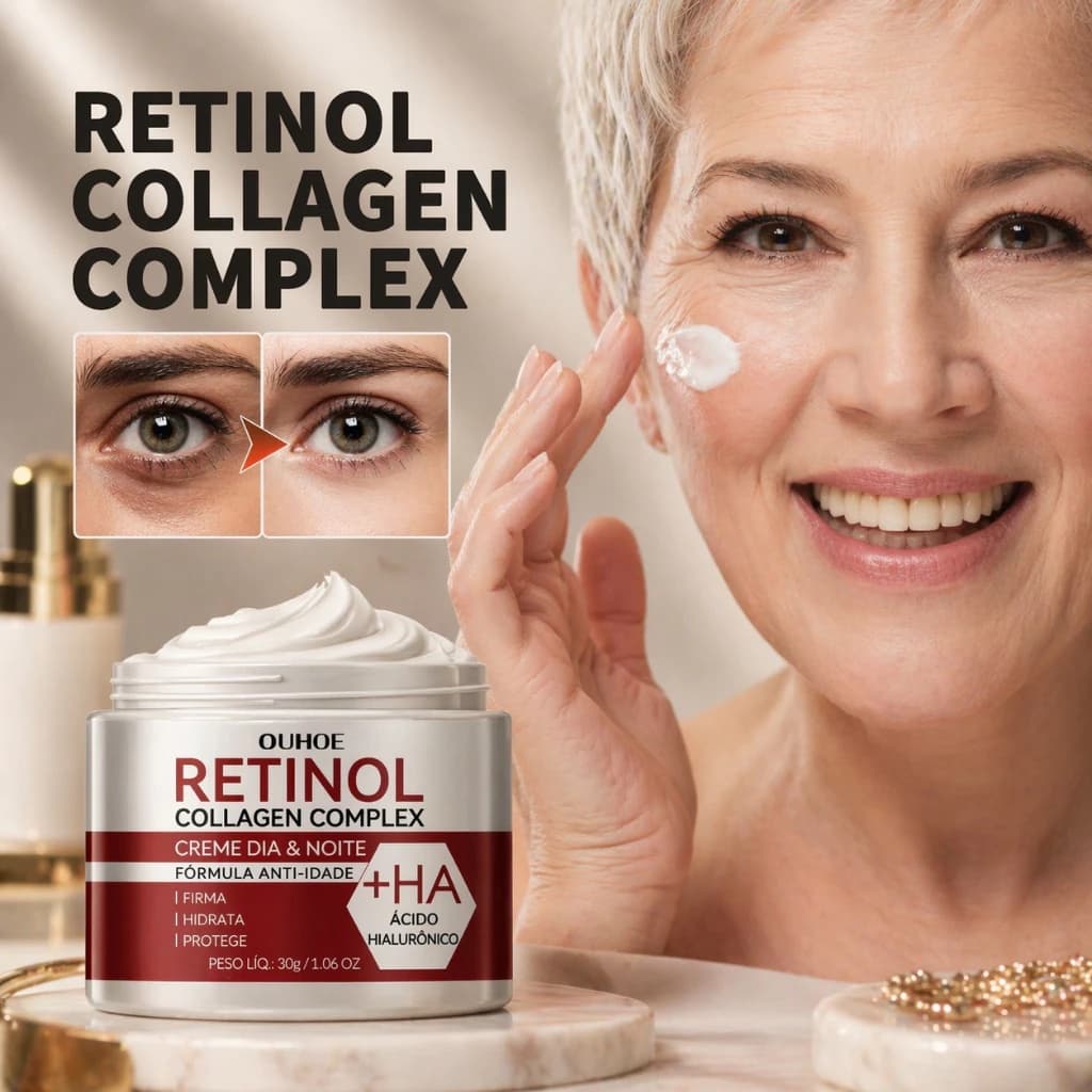 Creme Firmador Facial Retinol Anti-Idade Hidratação Profunda - 60g