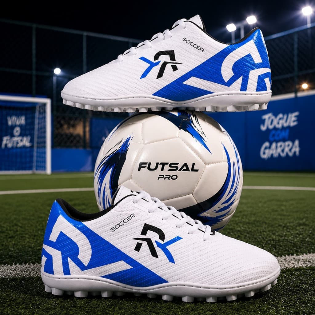 Chuteira Society Esportiva Com Solado Costurado Super Confortável Lançamento RK01