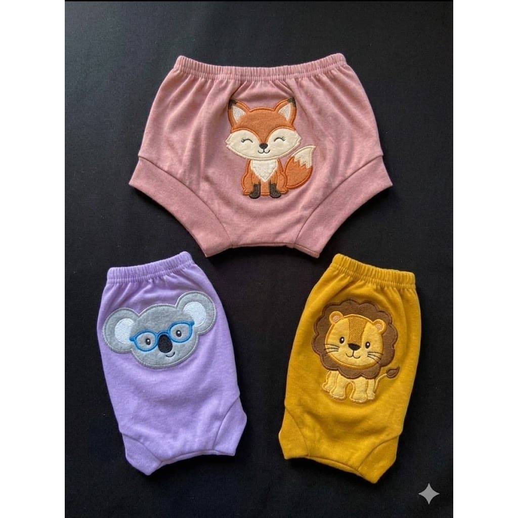 KIT 03 UN Tapa fralda short bebê menino E MENINA tapa fralda recém nascido roupas
