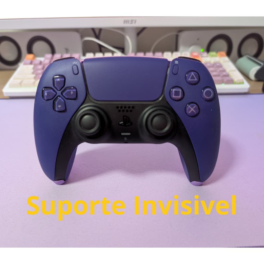 Suporte/Base Invisivel para controle de Video Game Play Station 5 - PS5 / Cor Branca