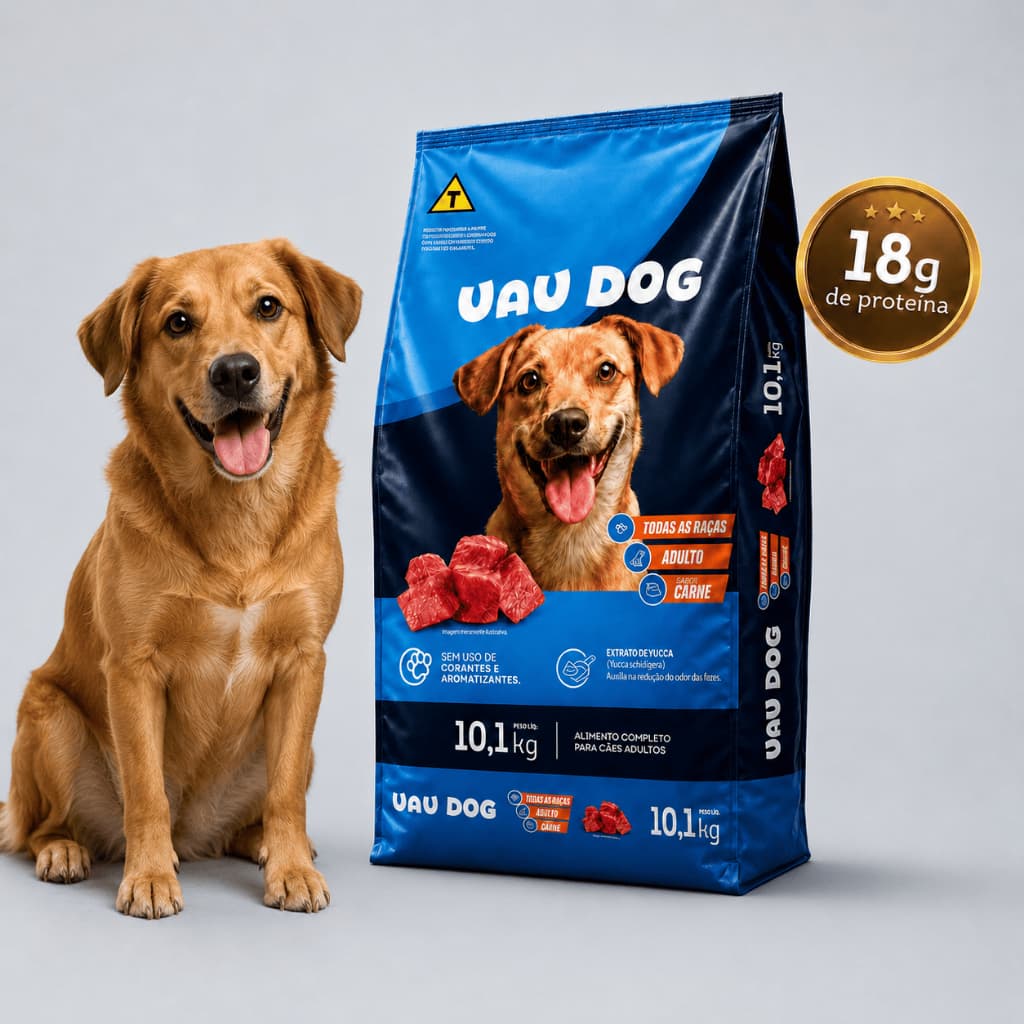 Ração Cachorro Adulto 10,1kg Sabor Carne 18g Proteína Alta Aceitação