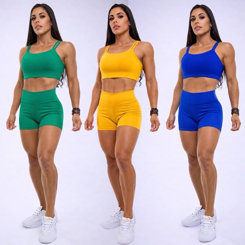 Conjunto ou Short Avulso feminino academia roupa fitness feminina Com Empina Bumbum Cintura alta
