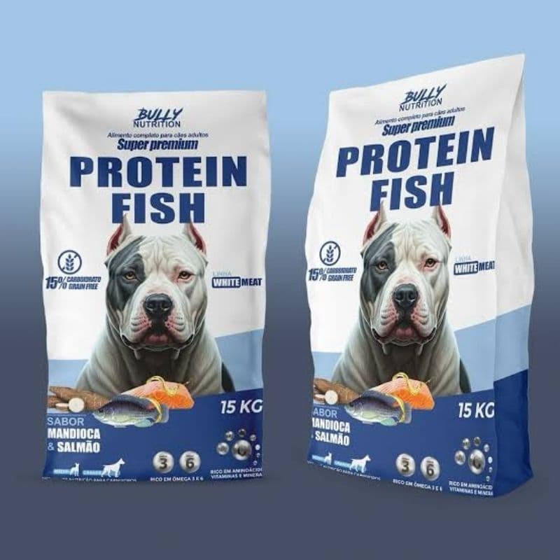Ração Premium Para Cachorros 15kg Fish Protein White Meat Bully Nutrition