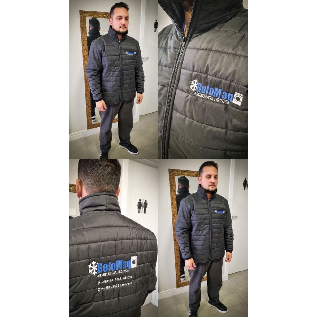 UNIFORME EMPRESARIAL - JAQUETA NYLON BOBOJACO PERSONALIZADA COM SUA LOGO - JAQUETA PUFFER FEMININO E MASCULINO
