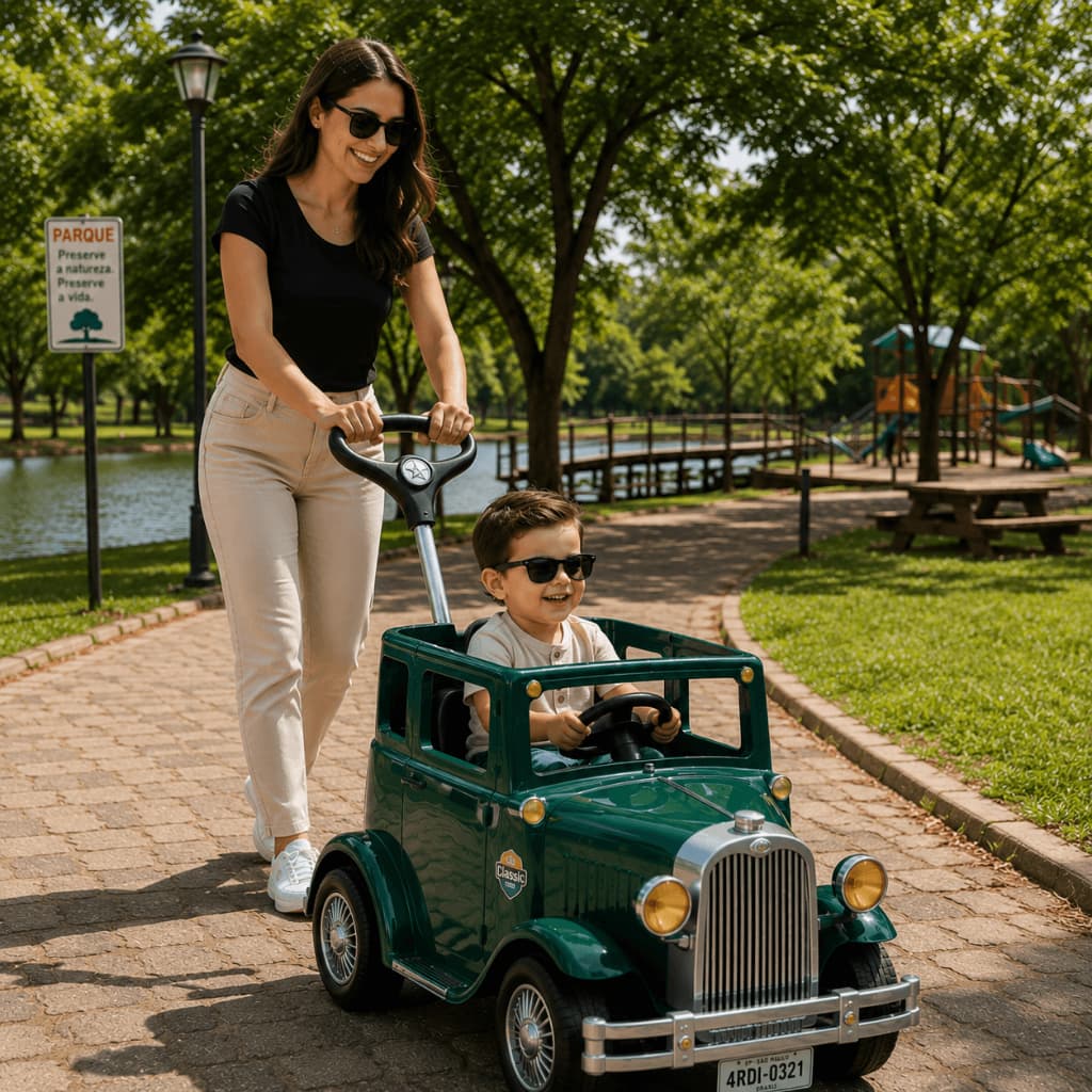 Carrinho de Passeio Pedal Calesita Calhambek Verde 1031 12m+