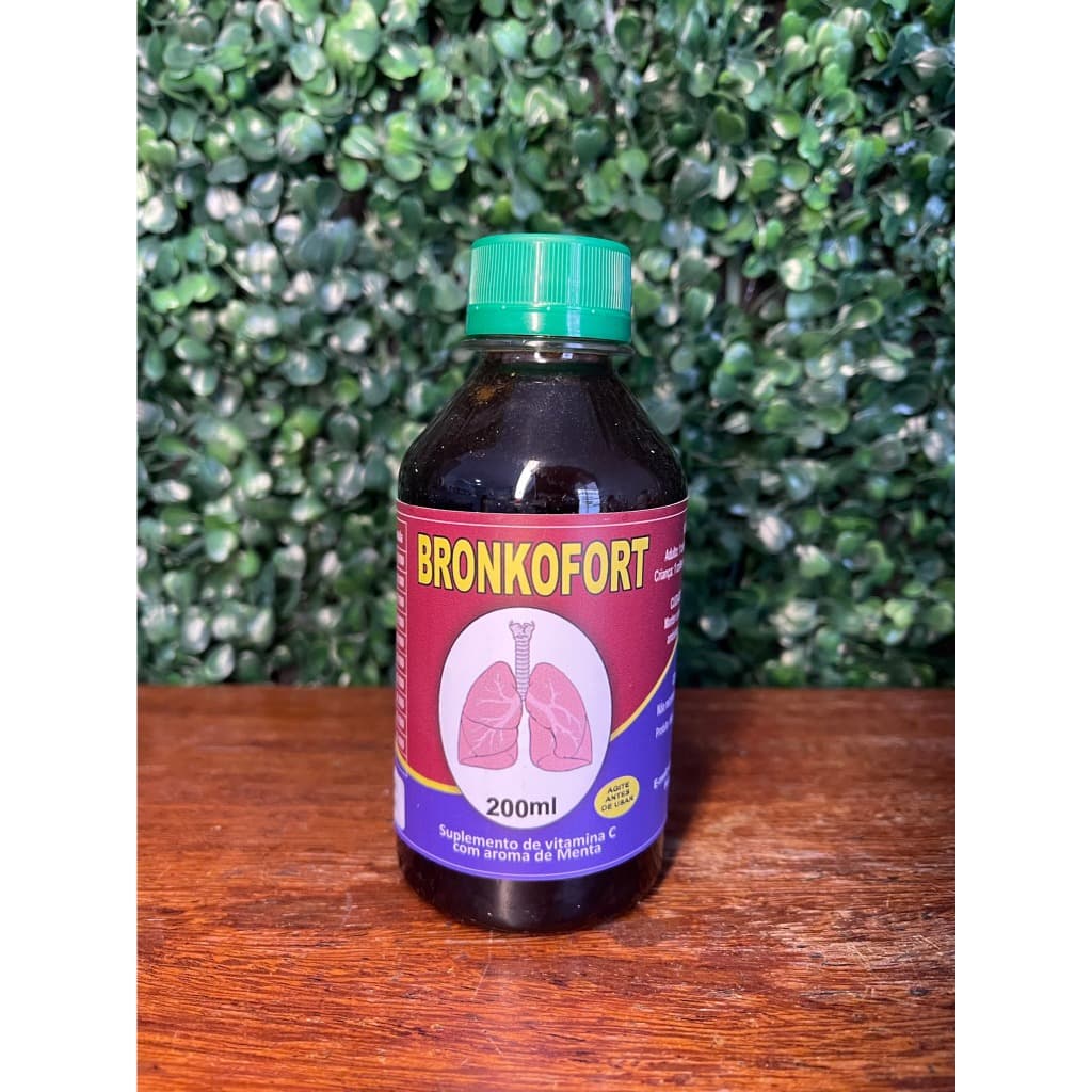Bronkofort 200ml Suplemento de Vitamina C Aroma Menta Agite Antes de Usar
