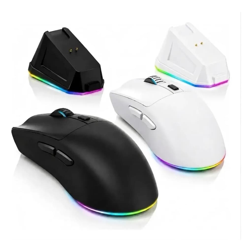 Mouse Gamer Sem Fio Tri-Mode Com Dock De Carregamento Magnético Ultraleve RGB  22.000 DPI