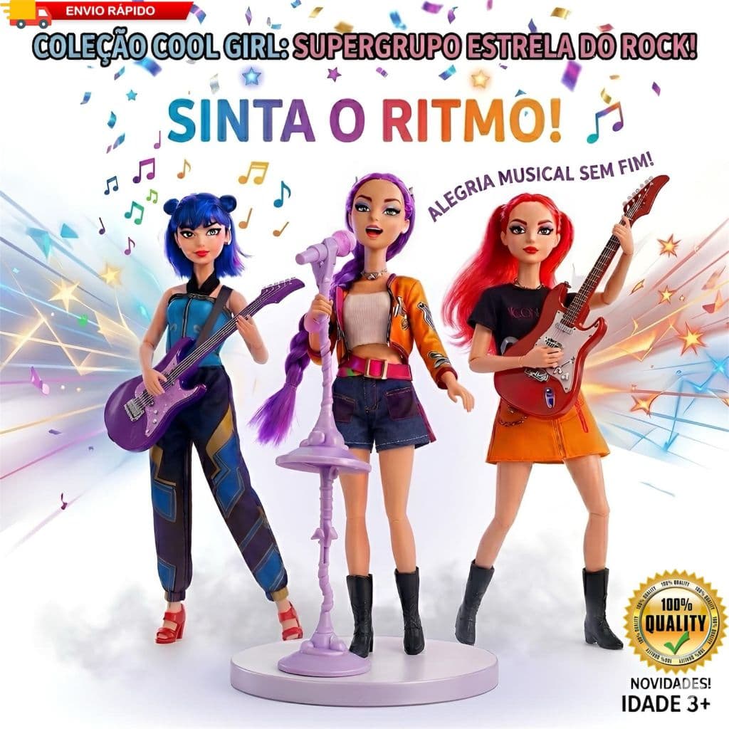 KIT BonecaS Kpop Demon Hunters Rumi Mira Zoey Articulada 30cm Colecionável Com Musica