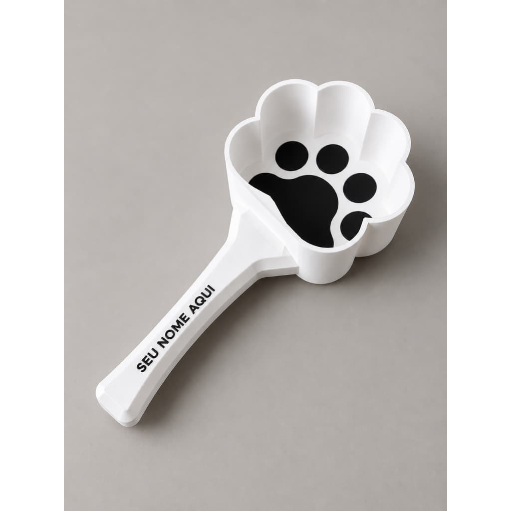 Pá Dosadora Personalizada para Ração Pet Patinha Cachorro Gato Medidor de Ração 40-45g