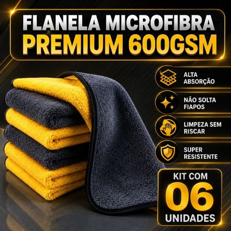 Pano de Microfibra Kit com 3, 6, 9 e 12 - Ultra Absorvente para Carro, Vidro, Móveis e Cozinha