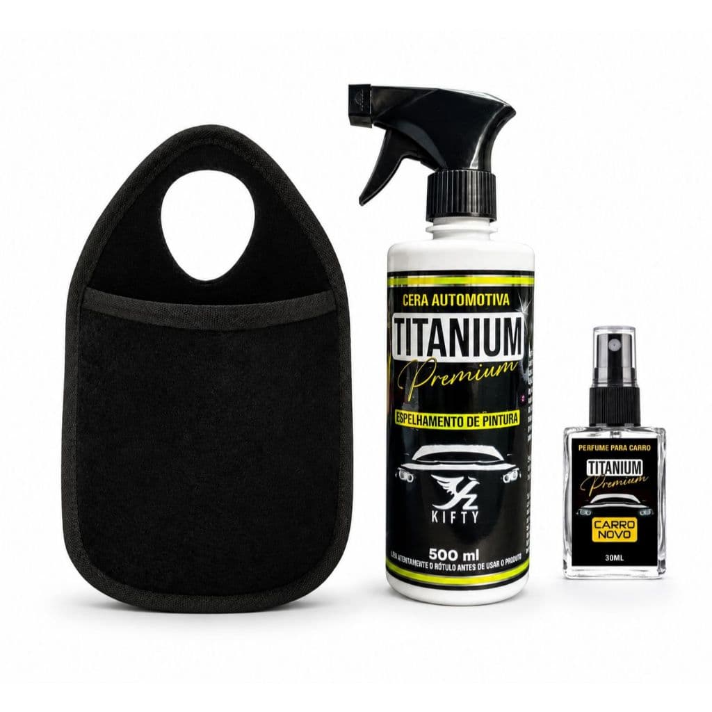 Kit Funcional para o seu carro cera + lixeira + cheirinho para carro